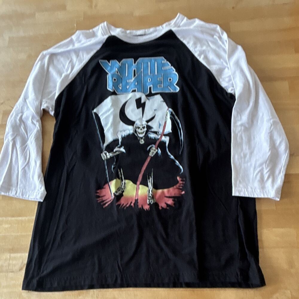 limited-edition White Reaper raglan baseball tee by artist Jerrod Landon Porter.